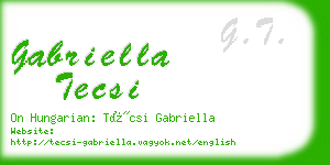 gabriella tecsi business card